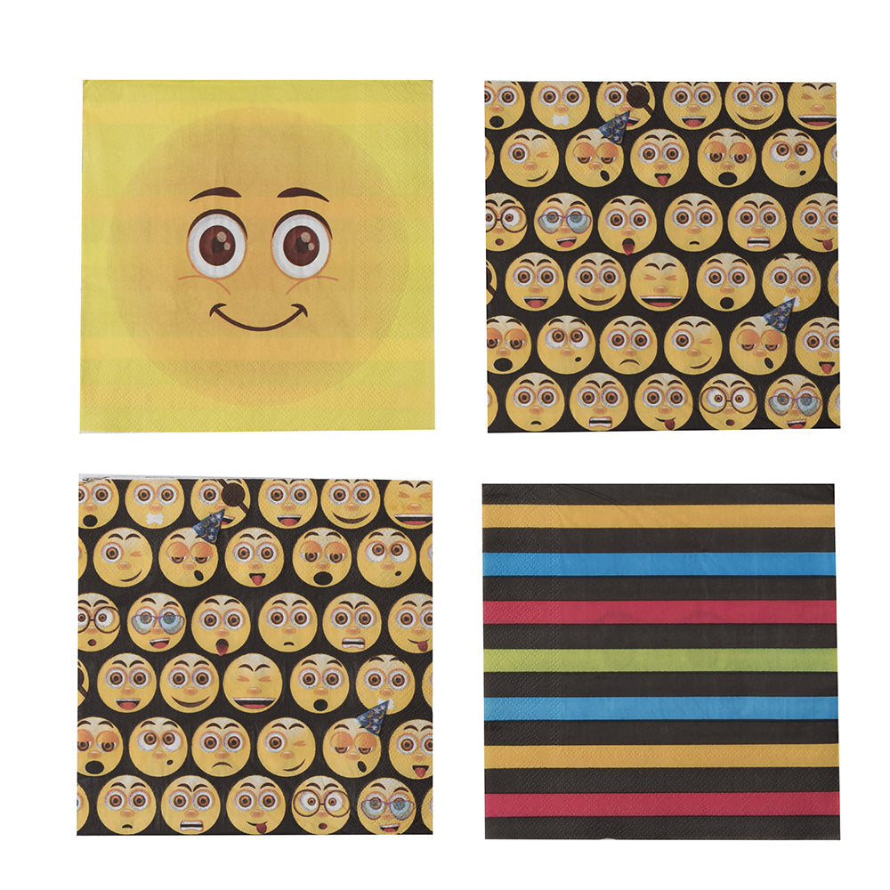 Emoji Party Napkins 80 Pack 6.5"X6.5"