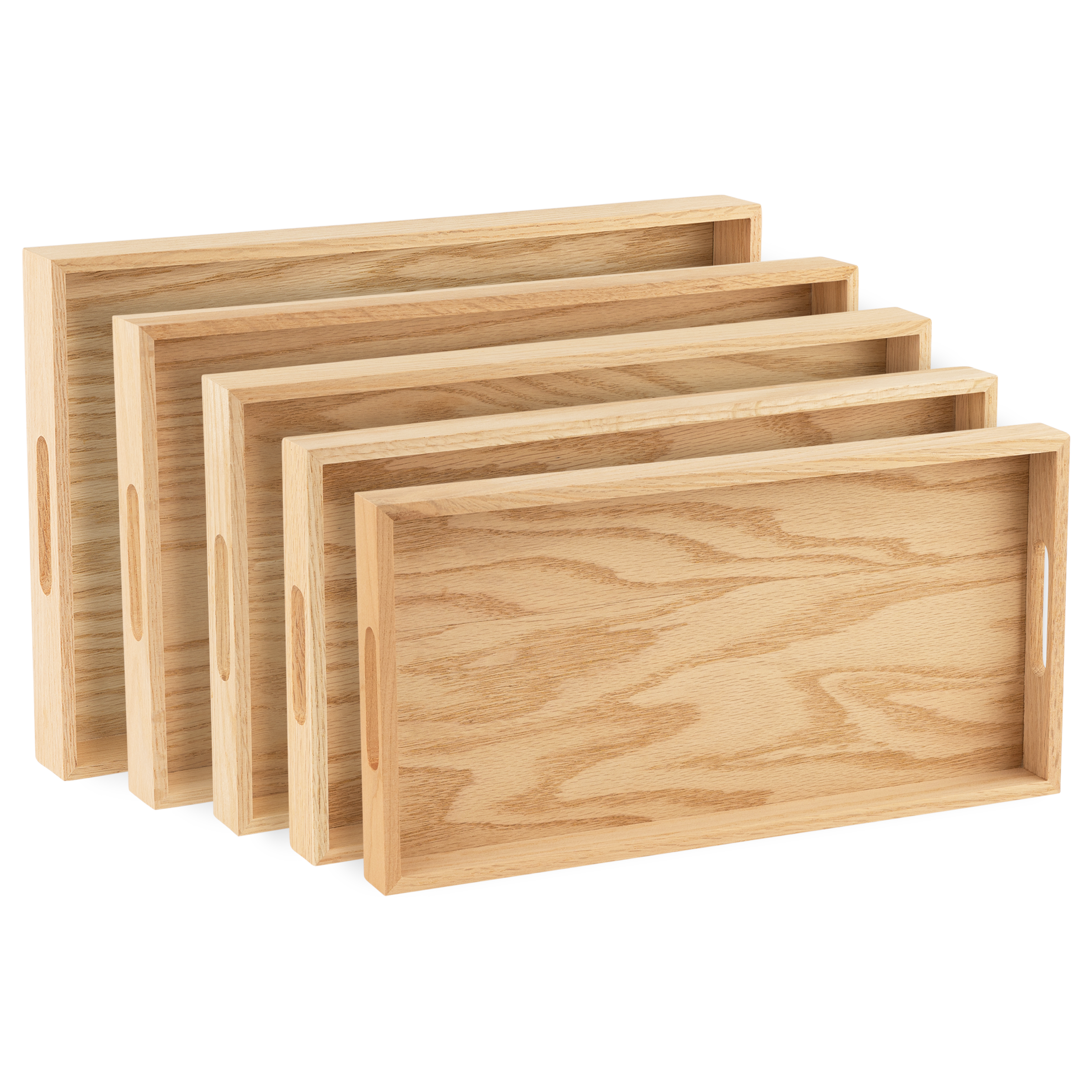  Montessori Wooden Trays with Handles, 3 Pack Small