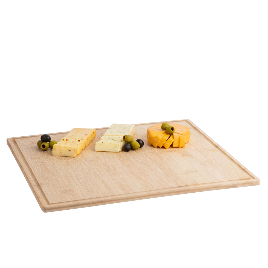 Bamboo Cutting Board Tray  Eco Friendly Kitchen Gadget  Wooden Serving Trays for Meat, Vegetables, Cheese and Charcuterie Board  2 Pack of Bamboo Cutting Boards for Home and Kitchen Essentials