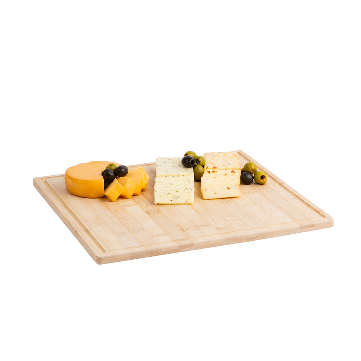 Bamboo Cutting Board Tray 14x14x0.5  2 Pack  Eco Friendly Kitchen Gadget  Wooden Serving Trays for Meat, Vegetables, Cheese and Charcuterie Board  2 Pack of Bamboo Cutting Boards for Home and Kitchen Essentials