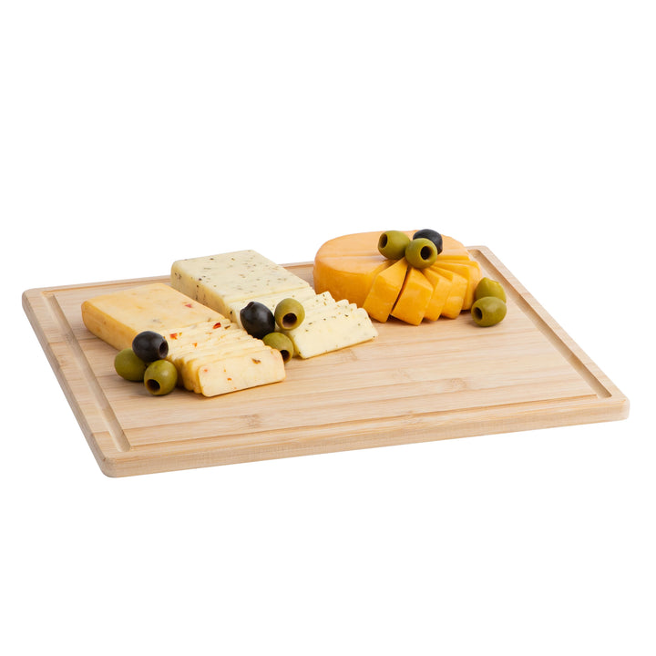Bamboo Cutting Board Tray 12x12x0.5  3 Pack Eco Friendly Kitchen Gadget  Wooden Serving Trays for Meat, Vegetables, Cheese and Charcuterie Board  3 Pack of Bamboo Cutting Boards for Home and Kitchen Essentials