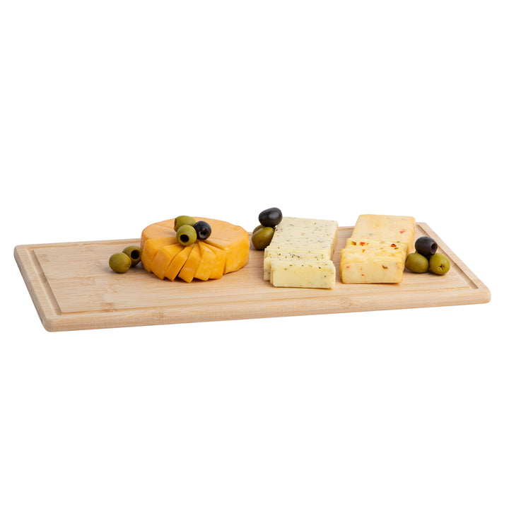 Bamboo Cutting Board Tray 8x16x0.5  2 Pack Eco Friendly Kitchen Gadget  Wooden Serving Trays for Meat, Vegetables, Cheese and Charcuterie Board  2 Pack of Bamboo Cutting Boards for Home and Kitchen Essentials