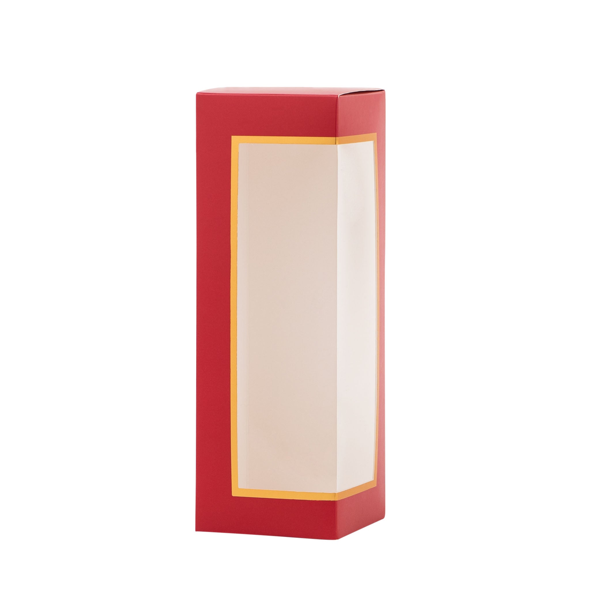 Maroon Decorative Pastry Boxes with Window 3.15 x 3.15 x 9.25 inch Treat Boxes