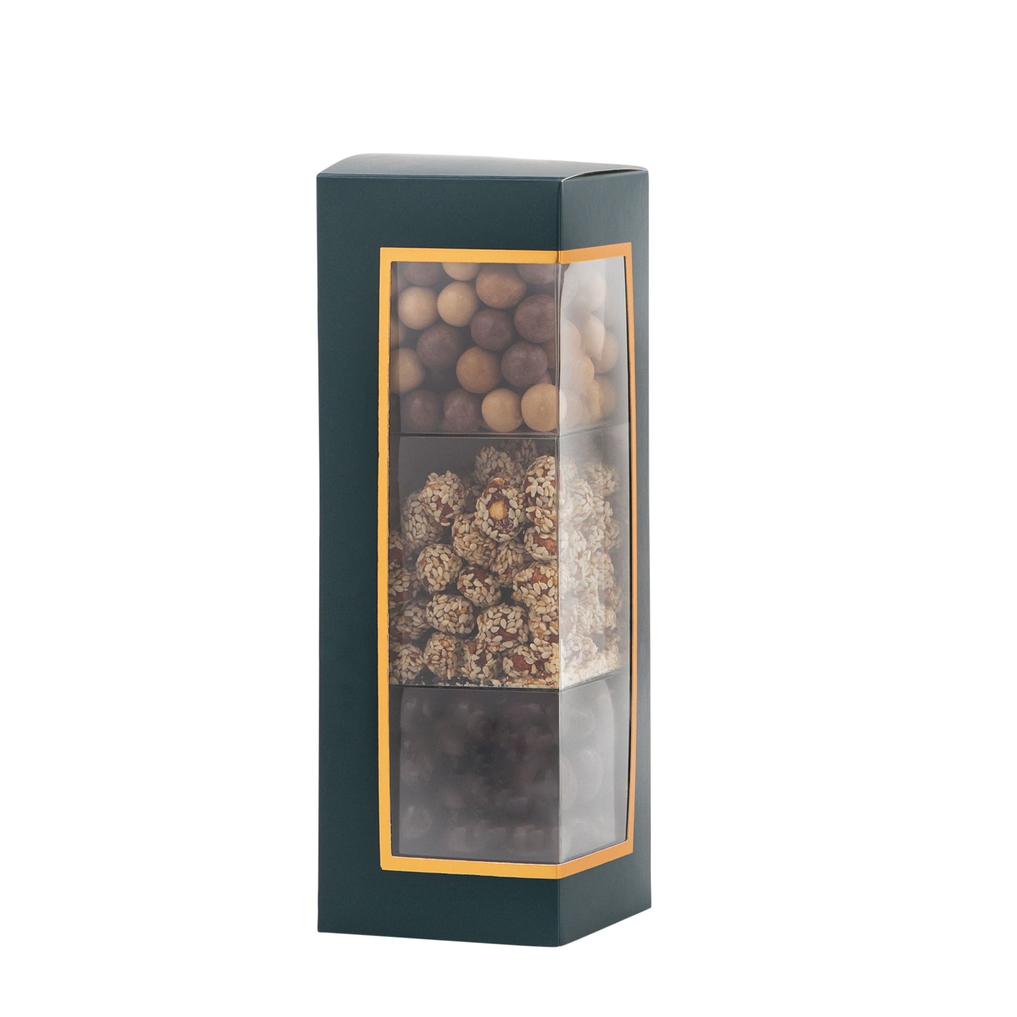 Navy Decorative Pastry Boxes with Window 3.15 x 3.15 x 9.25 inch Treat Boxes