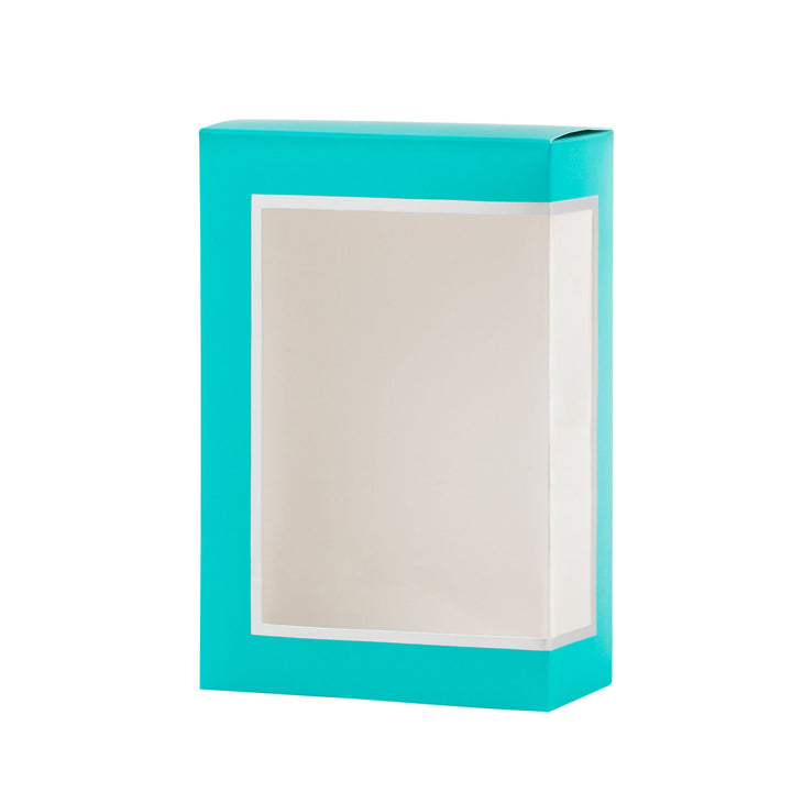 Teal Cookie Boxes 6 Pack of Small 5 x 2.5 x 7.5 inch Bakery Boxes Treat Boxes