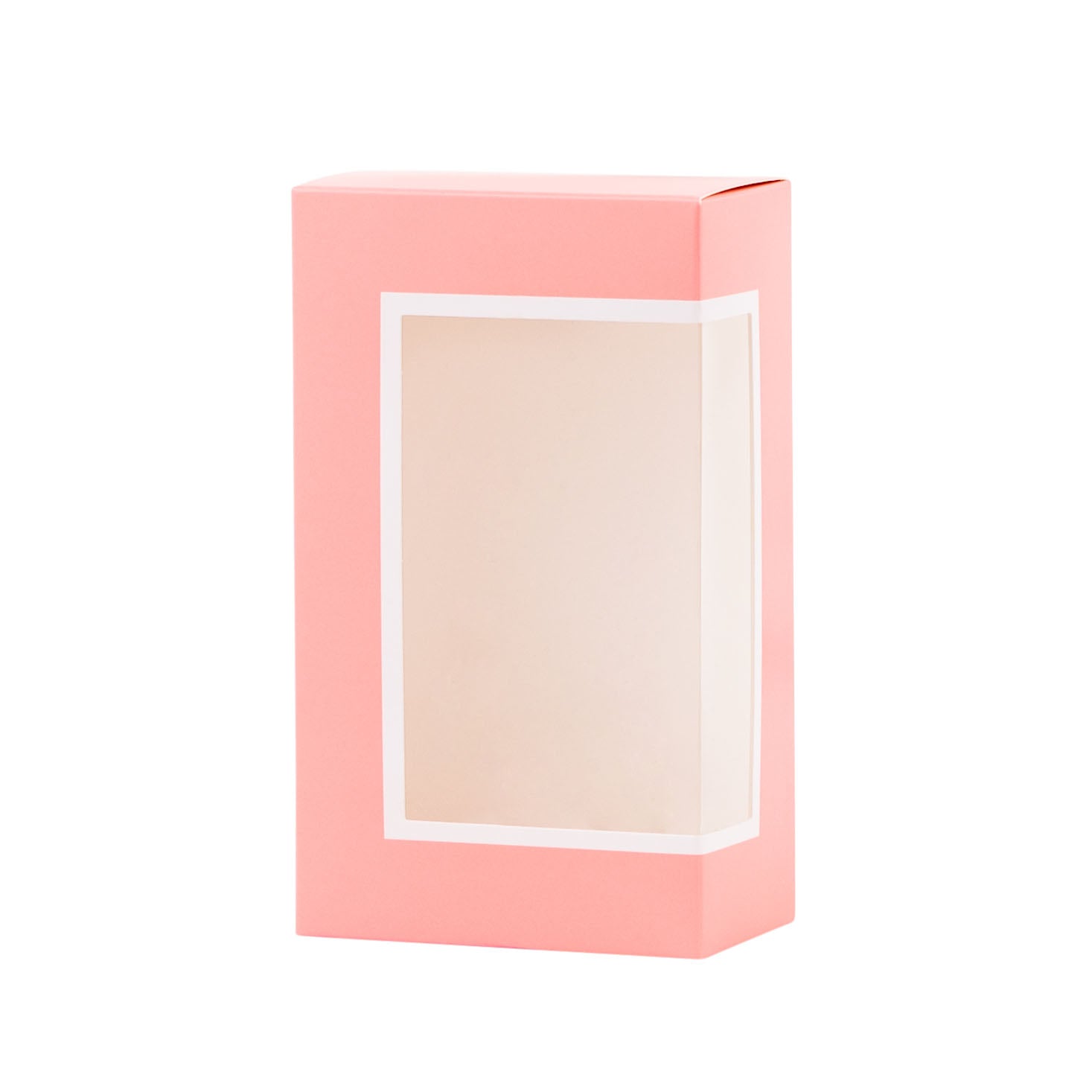 Pink Decorative Pastry Boxes with Window 3.5 x 2 x 6 inch Treat Boxes 6 pack