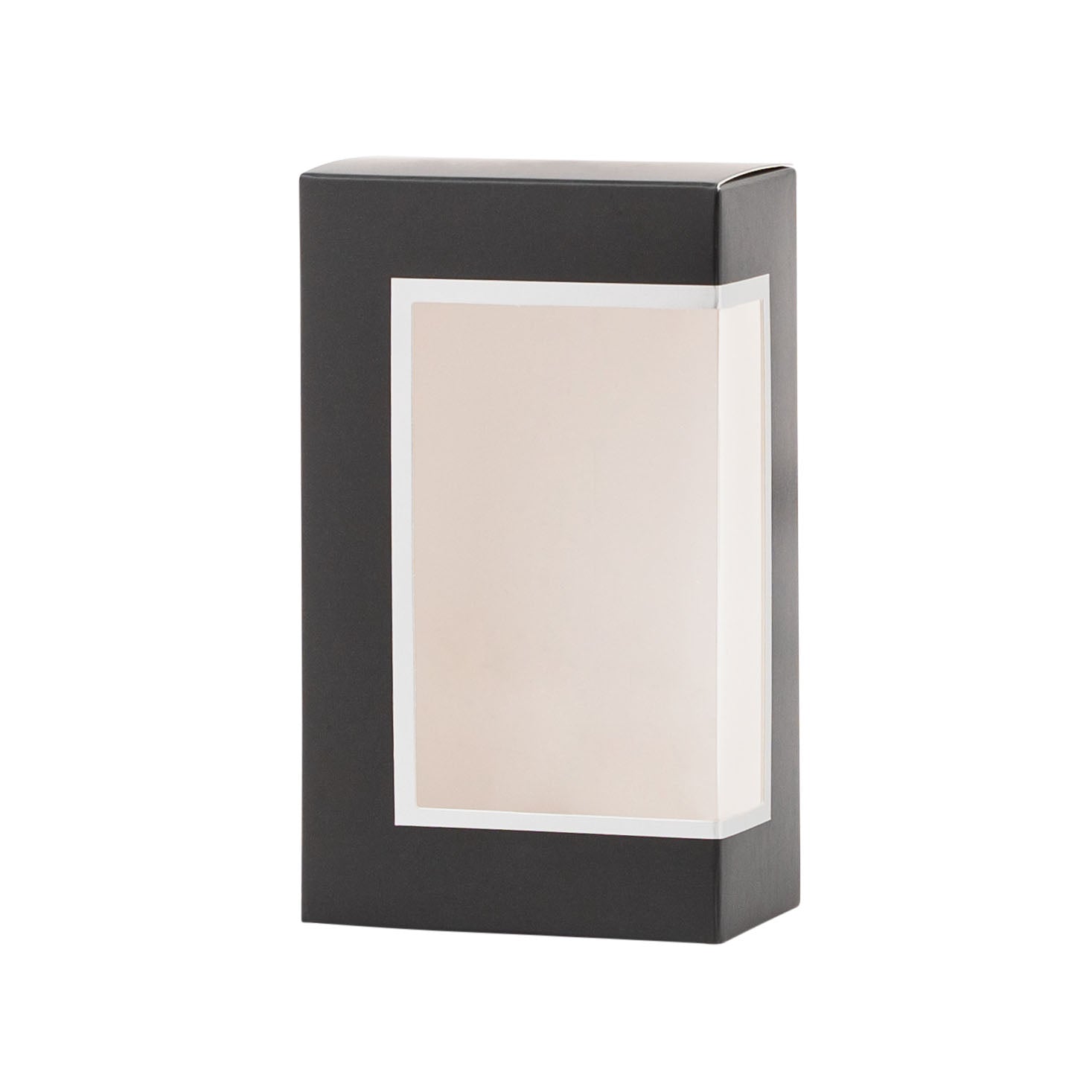 Black Decorative Pastry Boxes with Window 3.5 x 2 x 6 inch Treat Boxes 6 pack