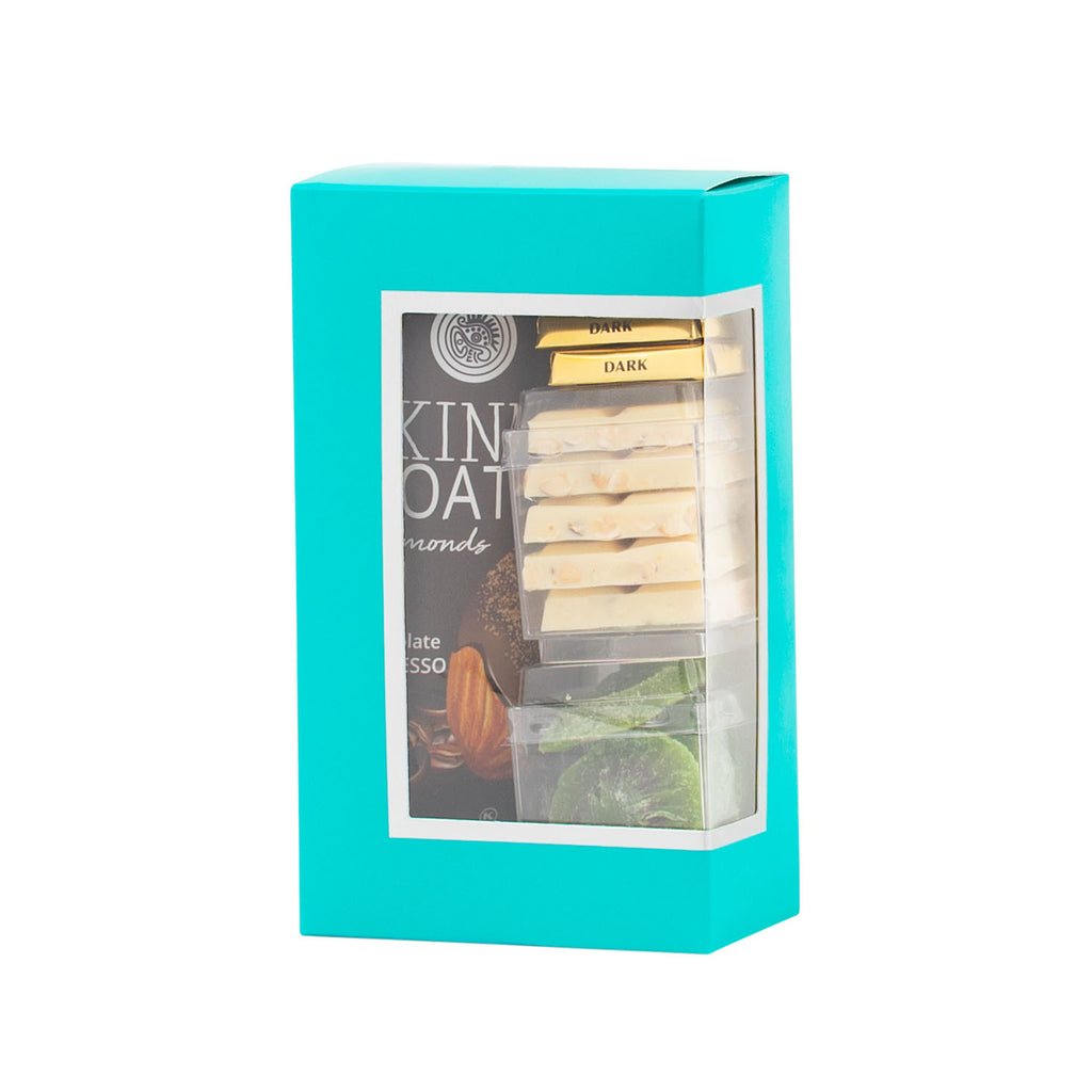 Teal Decorative Pastry Boxes with Window 3.5 x 2 x 6 inch Treat Boxes 6 pack