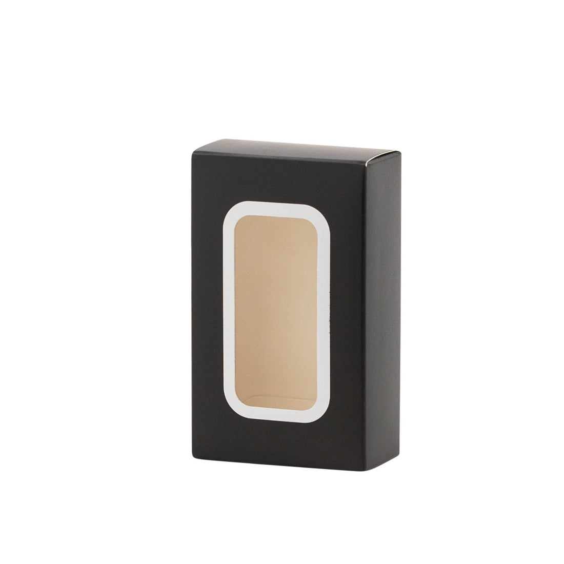 Black Party Favor Boxes Decorative Pastry Boxes with Window 2.25x1.125x3.75 Inch Treat Boxes 12 pack