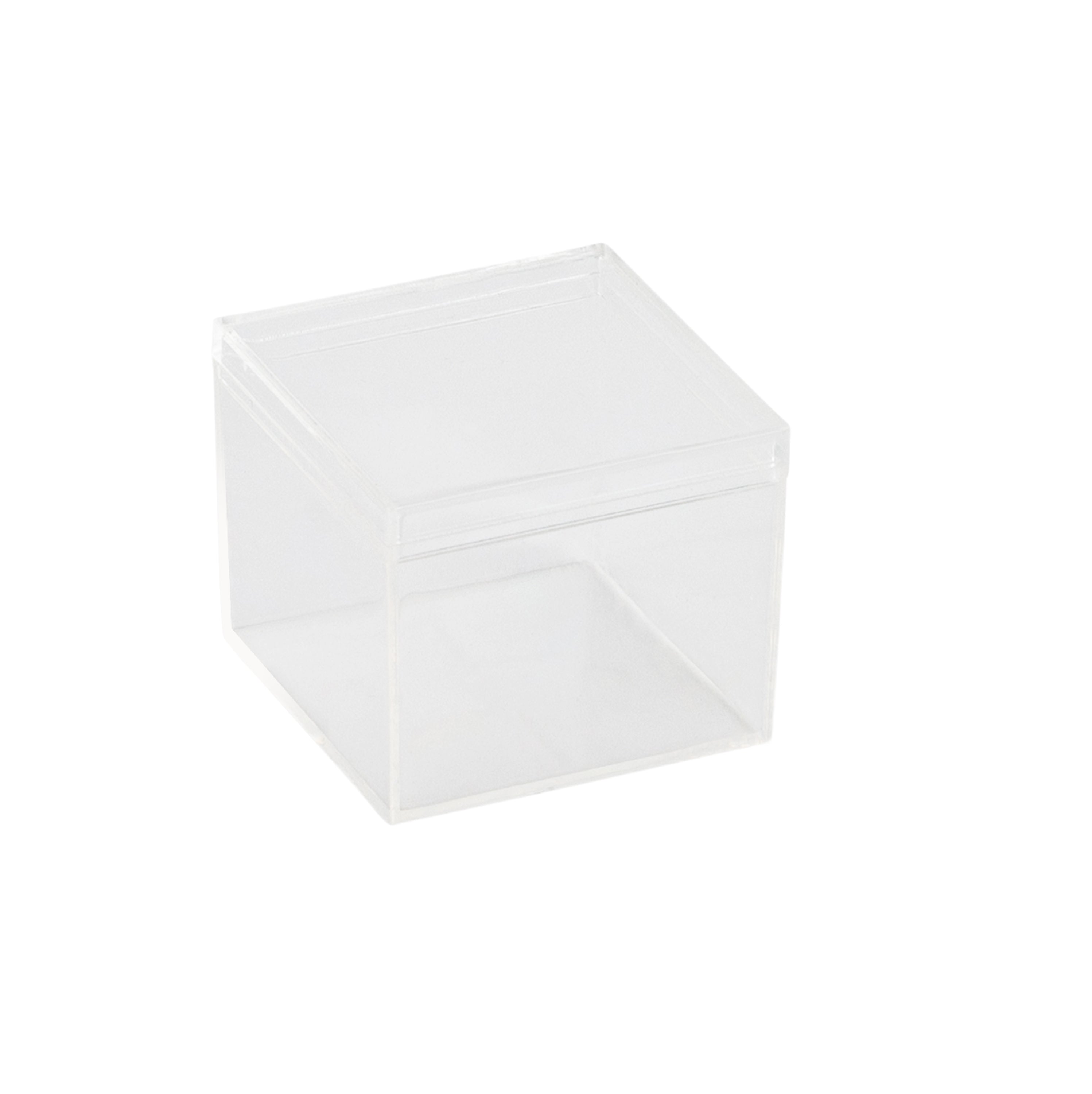 12 Pack Acrylic Square Cube, Small Clear Box With Lids,Simple