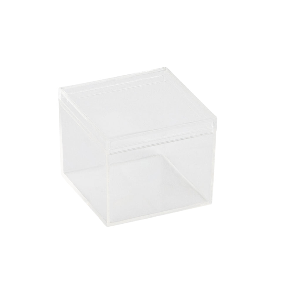 Clear Acrylic Boxes with Lid 2.125x2.125x1.75 Inches  pack of 12  Storage Box, Gift Box and Treat Box. Lucite Cube Display Boxes with Lid