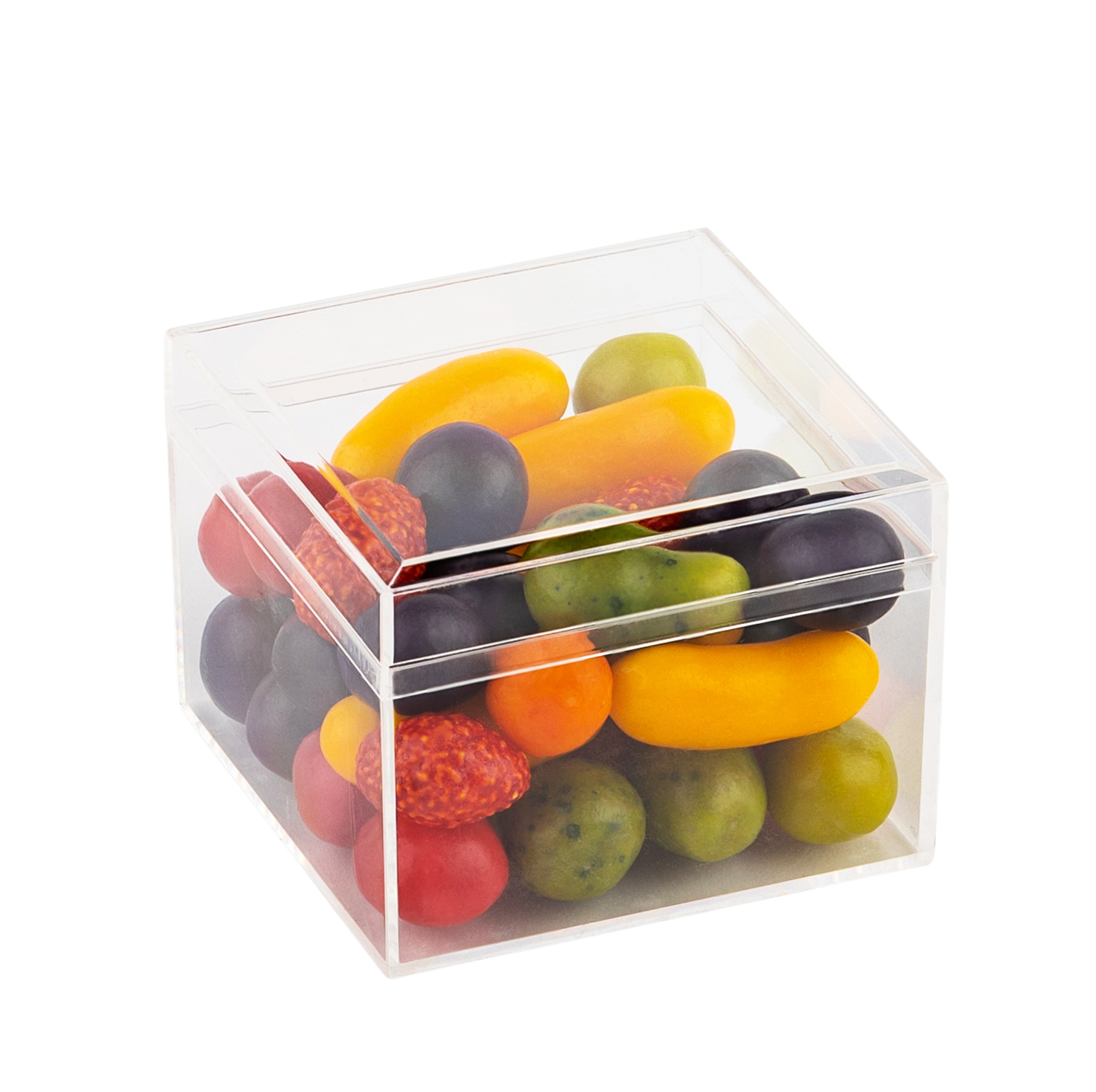 Clear Acrylic Boxes with Lid  3.15x3.15x2.375 Inches  pack of 8  Storage Box, Gift Box and Treat Box. Lucite Cube Display Boxes with Lid