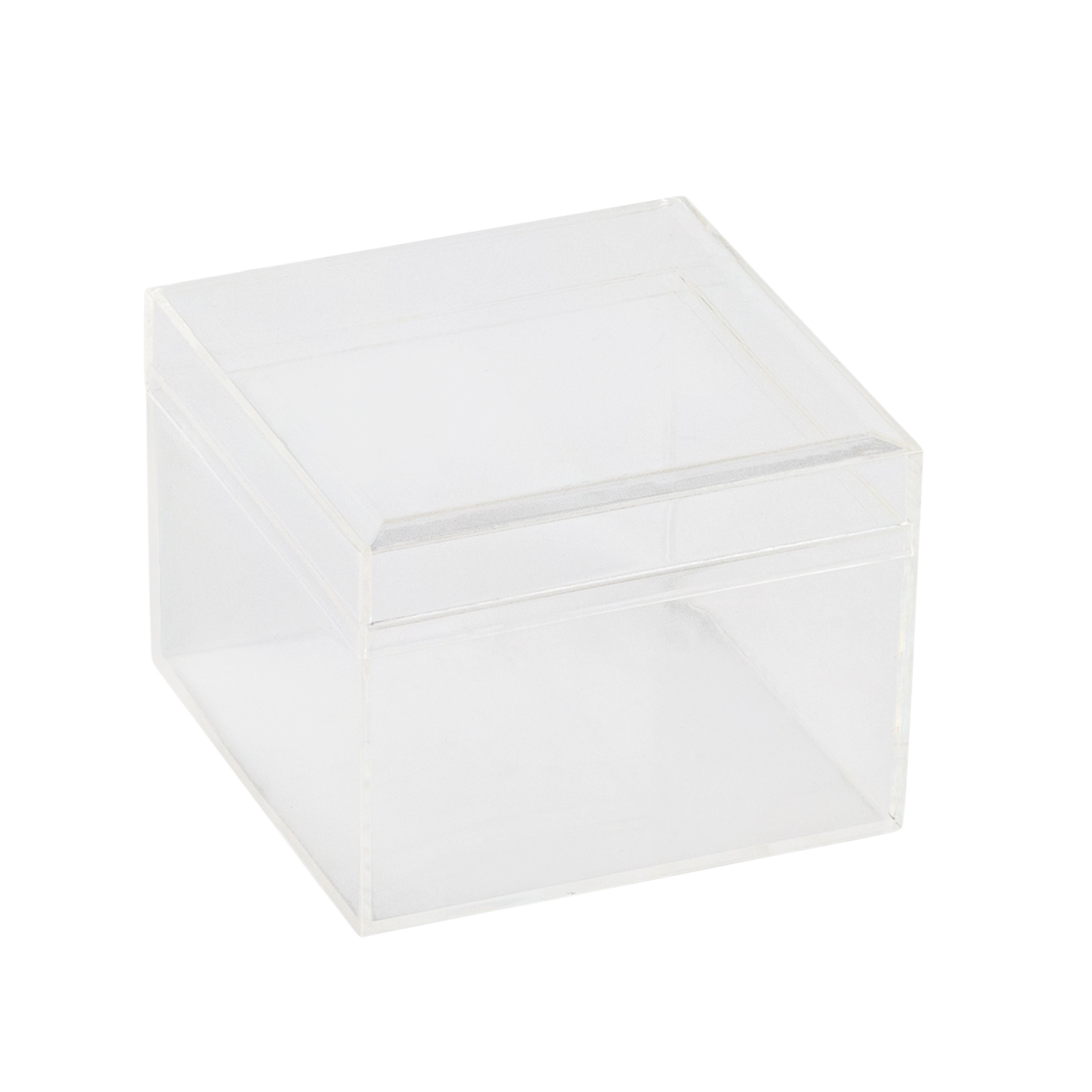 Hammont Clear Acrylic Boxes with Lid- 1 Pack, 5.875x5.875x5.875 Inches,  Lucite Cube Display Case for Collectibles, Storage for Small Items and  Jewelry