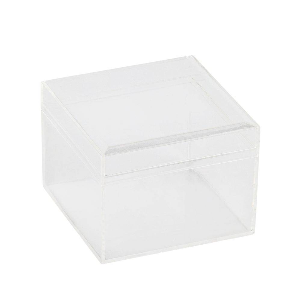 Clear Acrylic Boxes with Lid  3.15x3.15x2.375 Inches  pack of 8  Storage Box, Gift Box and Treat Box. Lucite Cube Display Boxes with Lid