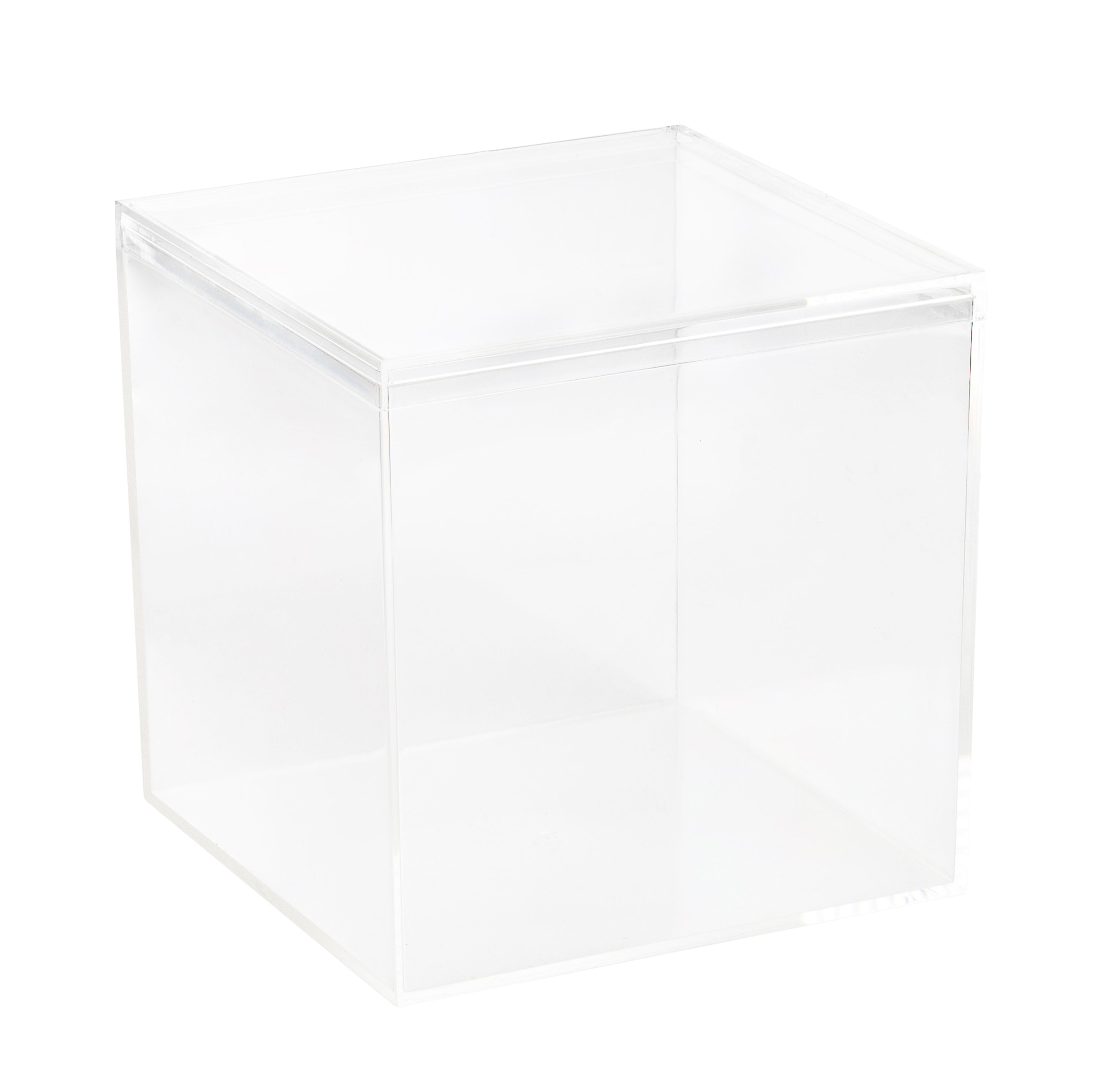 Clear Acrylic Boxes with Lid 5.875x5.875x5.875 Inches  pack of 1  Box, Gift Box and Treat Box. Lucite Cube Display Boxes with Lid