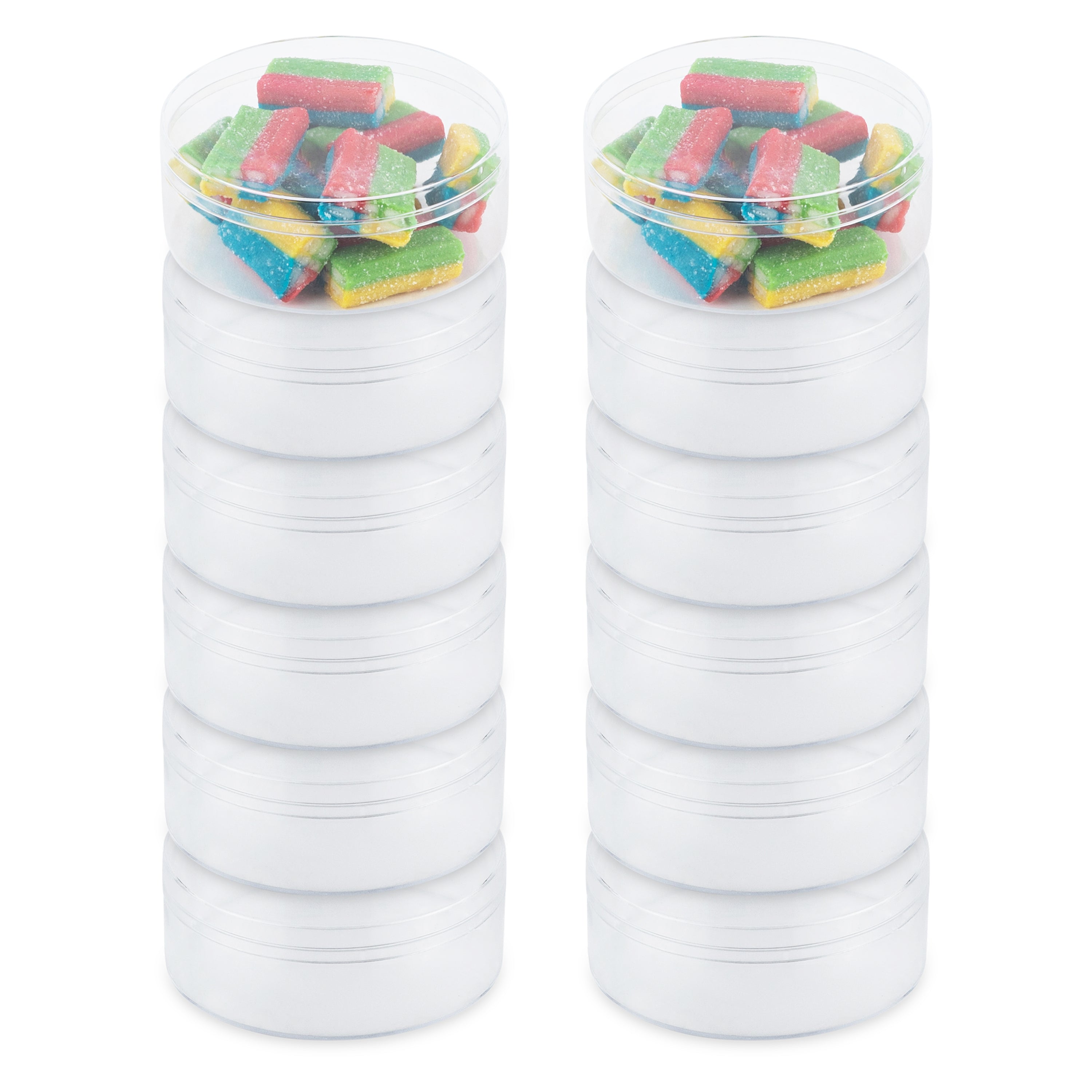 Clear Acrylic Round Boxes  pack of 12