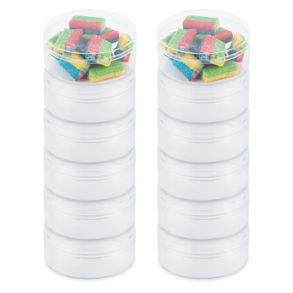 Clear Acrylic Round Boxes  pack of 12