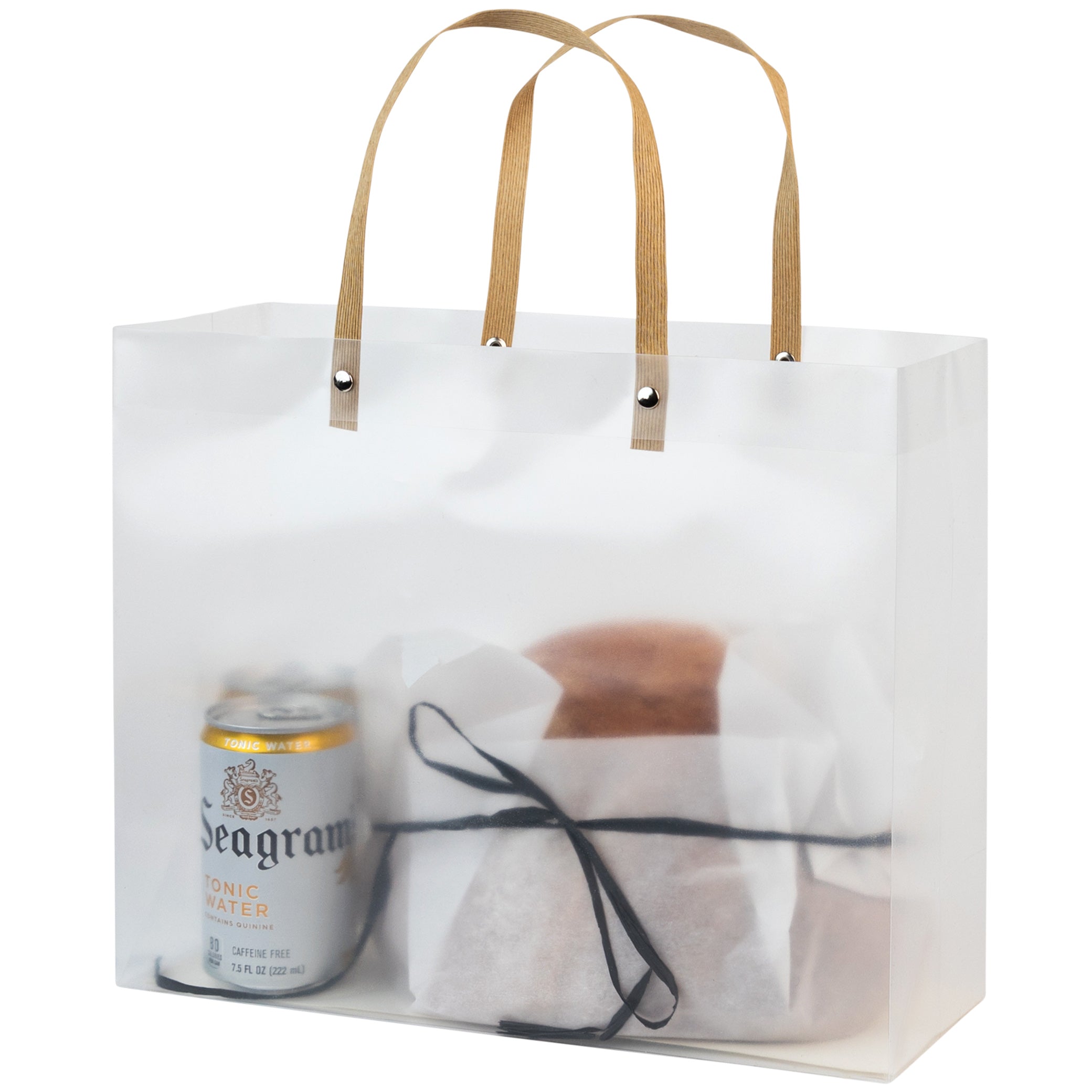 Clear Frosted Gift Large 9.75X11.75X4.5Bags 10 Pack