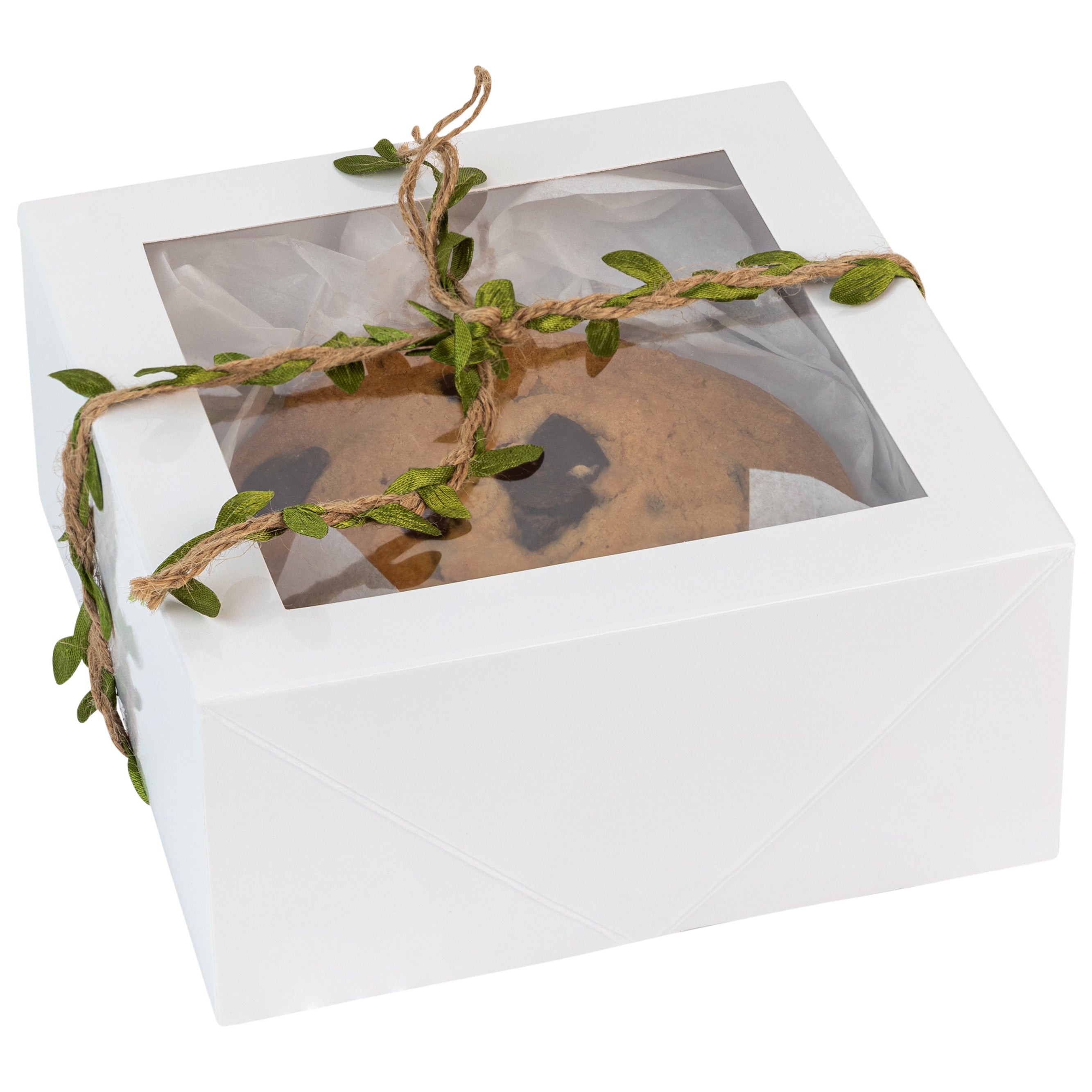 Square Bakery Boxes 8 Pack White 6X6X3"