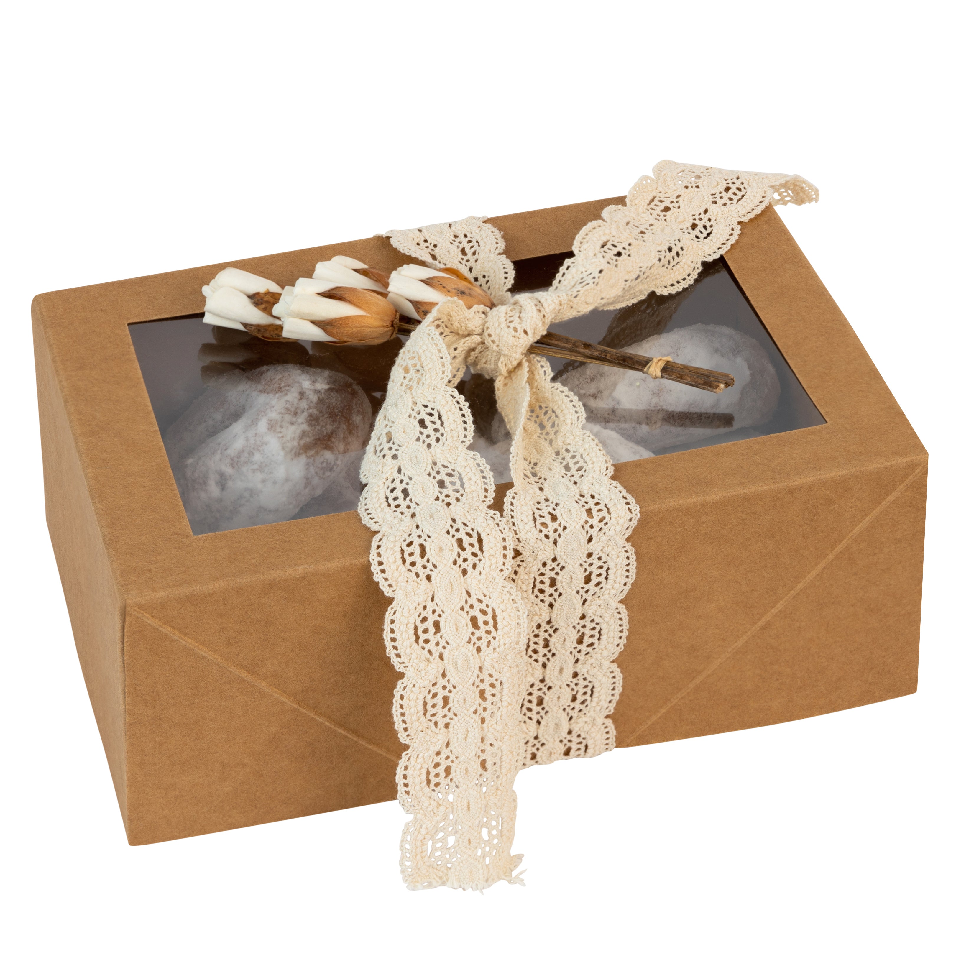 Kraft paper 7.5X5X3" Premium Rectangular Bakery Boxes 8 Pack