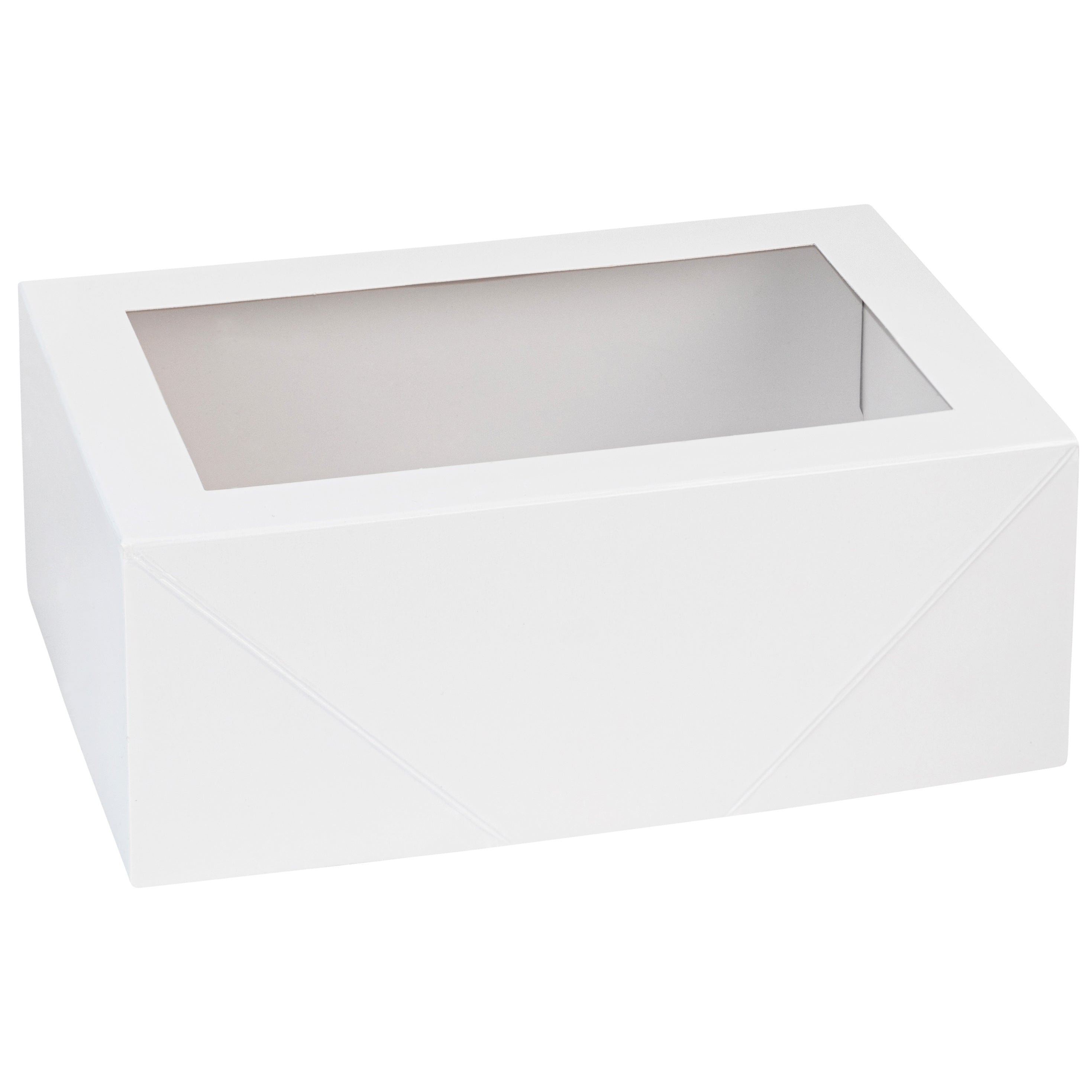 Premium Rectangular Bakery Boxes White 7.5X5X3" 8 Pack