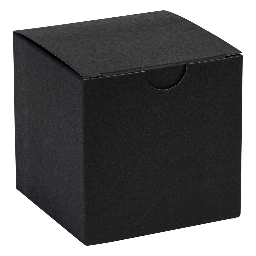 Cube Black Gift Tuck Top Boxes 18 Pack 3X3X3