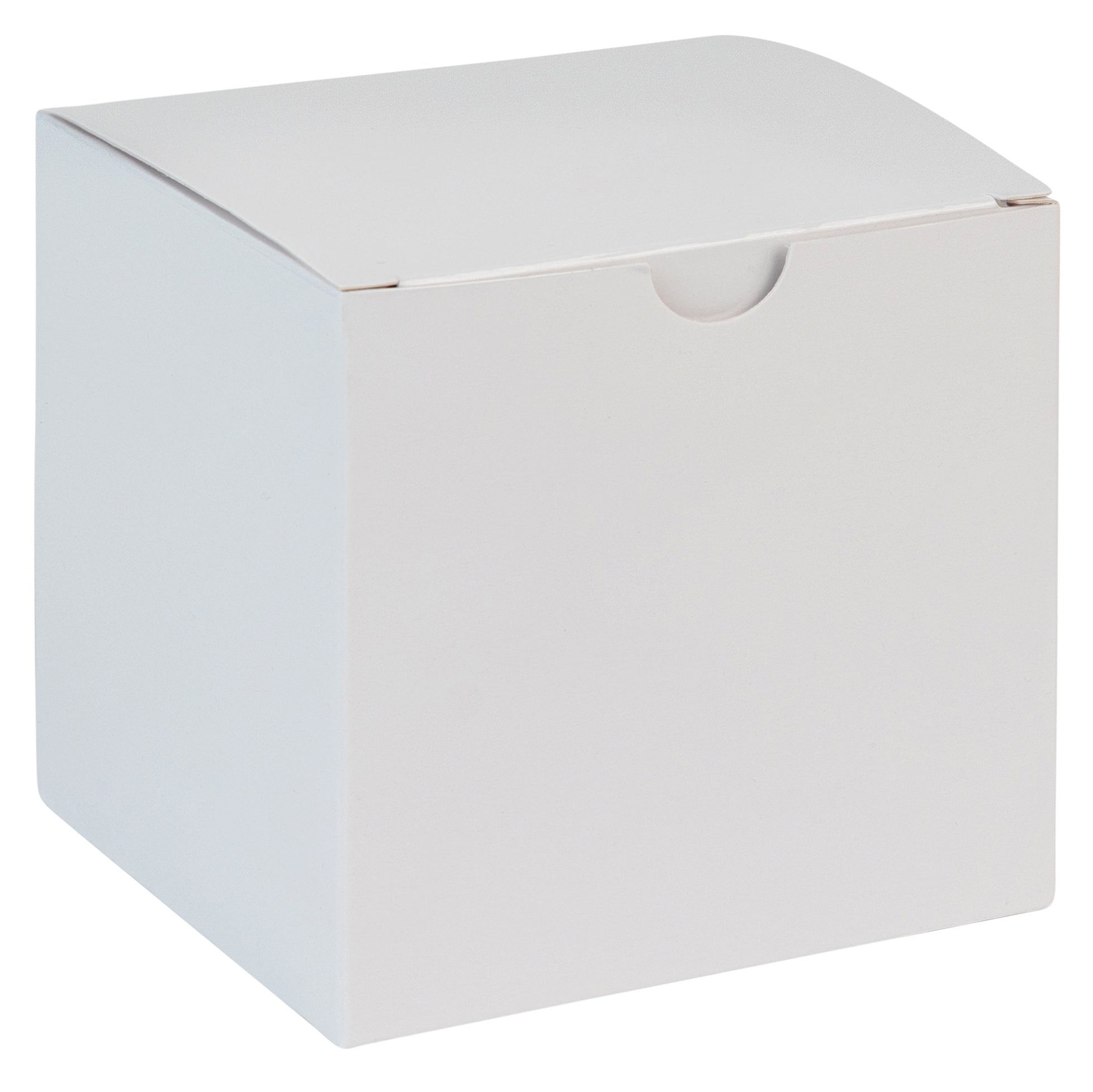 Cube White Gift Tuck Top Boxes 18 Pack 4X4X4