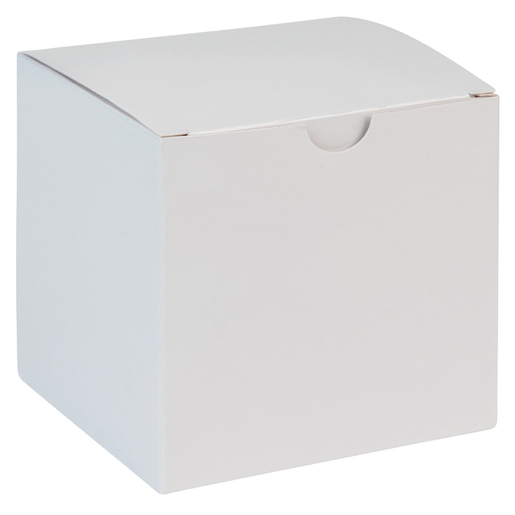 Cube White Gift Tuck Top Boxes 18 Pack 4X4X4
