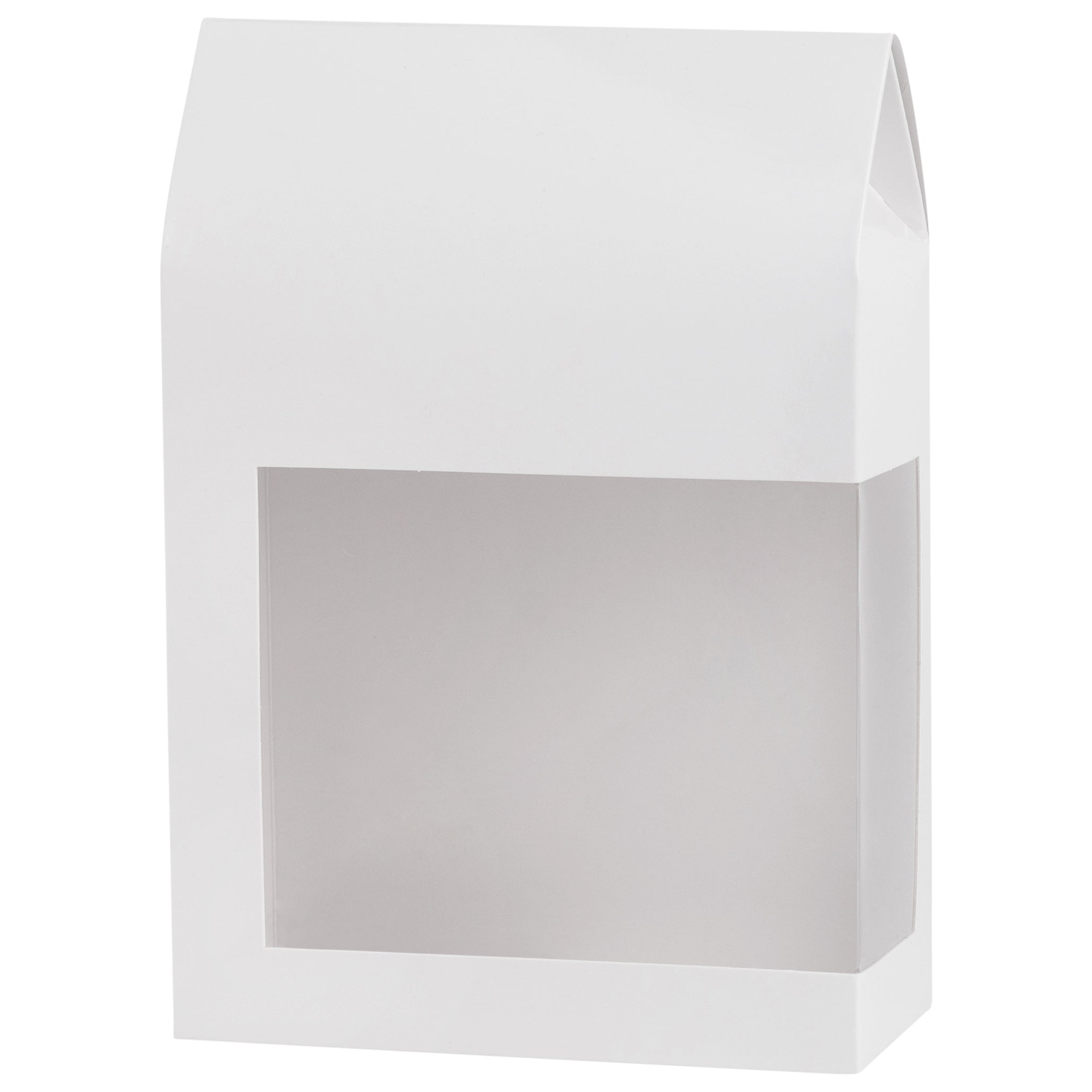 Tall Paper Boxes With Window White 8X5.5X2.5 Gift Boxes 8 Pack