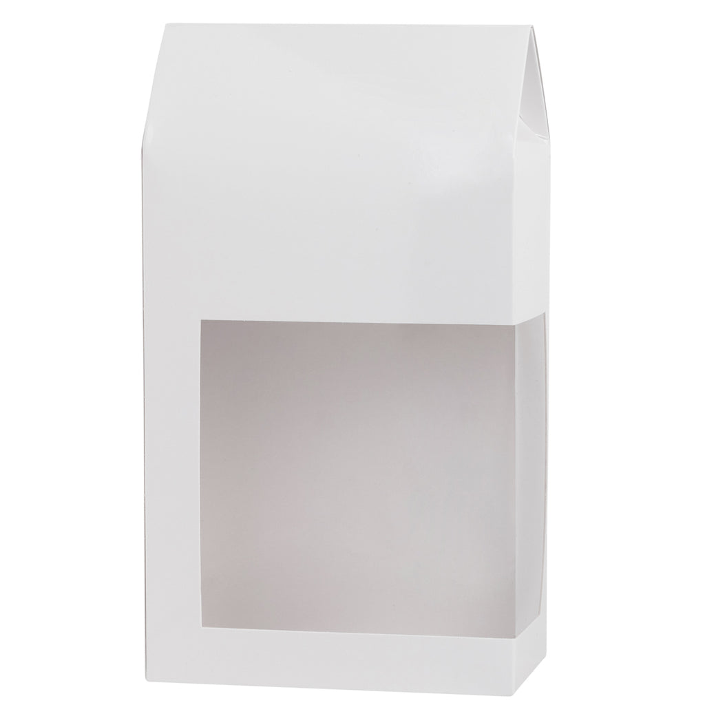 Tall Paper Boxes With Window White 9X5X2.5 Gift Boxes 8 Pack