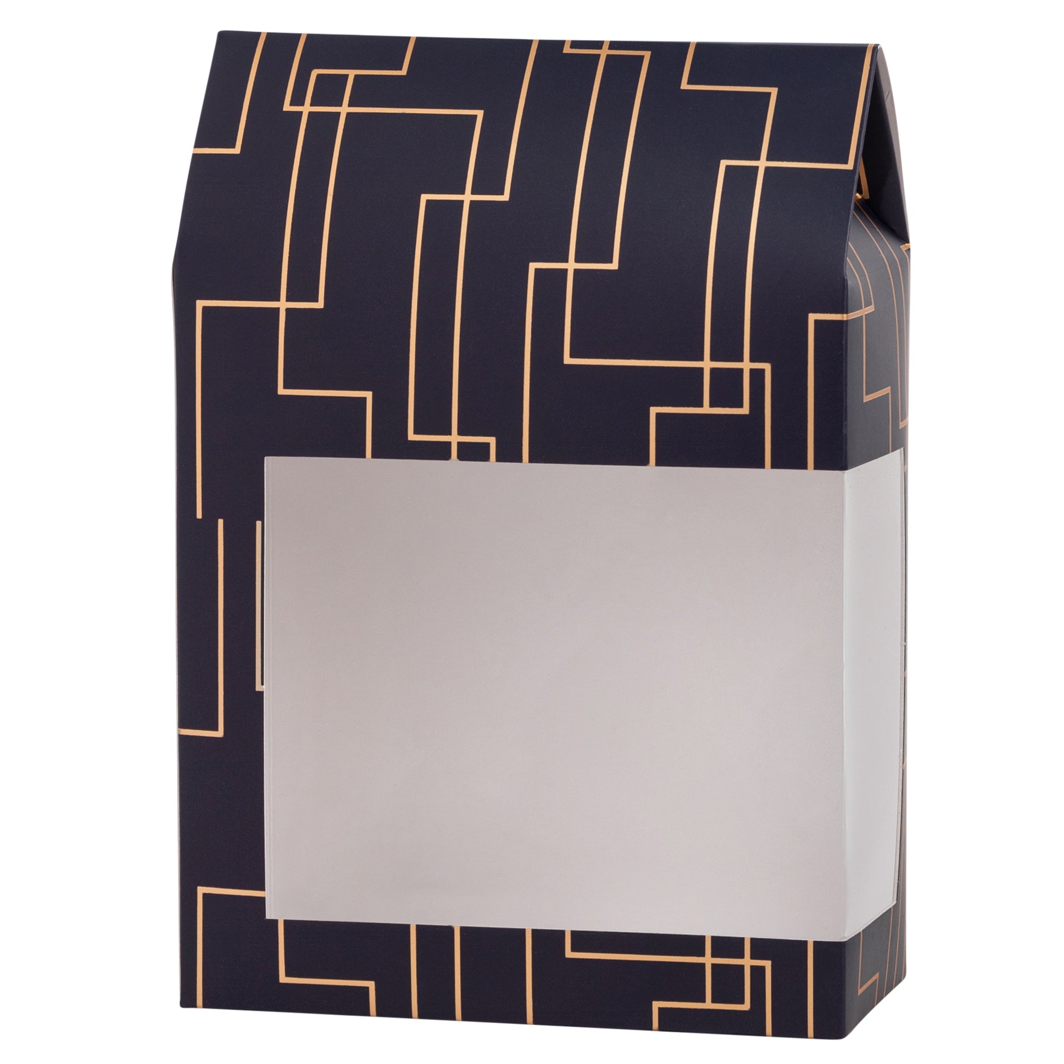Tall Paper Boxes With Window Blue 8X5.5X2.5 Gift Boxes 8 Pack