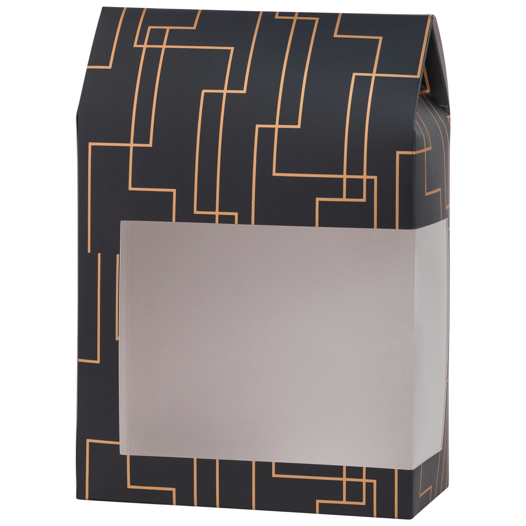 Tall Paper Boxes With Window Gray 8X5.5X2.5 Gift Boxes 8 Pack