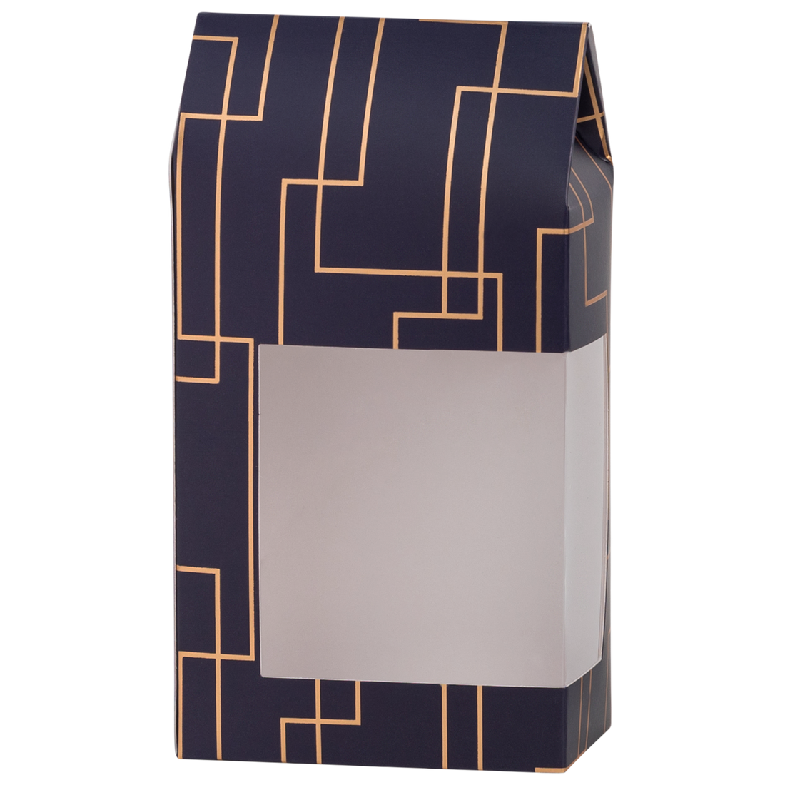 Tall Paper Boxes With Window Blue 6.75X3.5X2 Gift Boxes 8 Pack