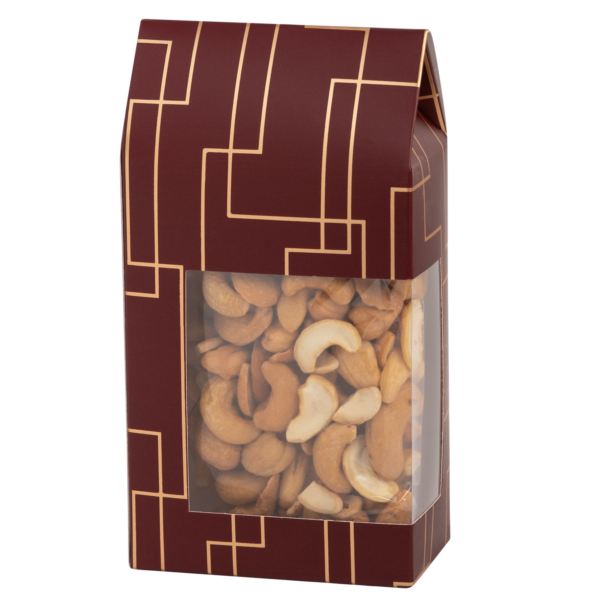 Tall Paper Boxes With Window Red 6.75X3.5X2" Gift Boxes 8 Pack