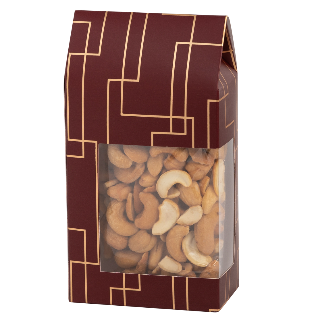 Tall Paper Boxes With Window Red 6.75X3.5X2" Gift Boxes 8 Pack