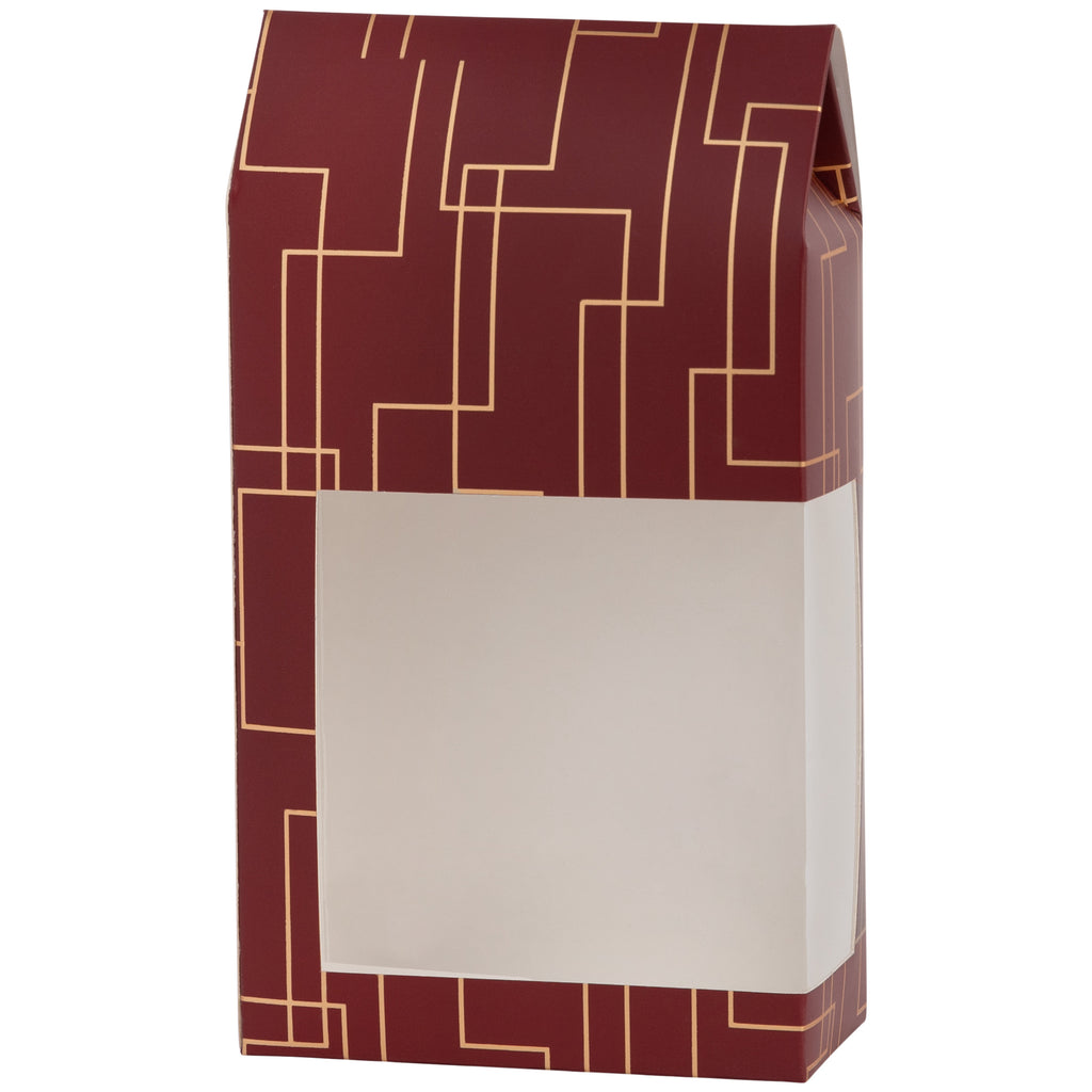 Red Gift Boxes 8 Pack Tall Paper Boxes With Window 9X5X2.5"
