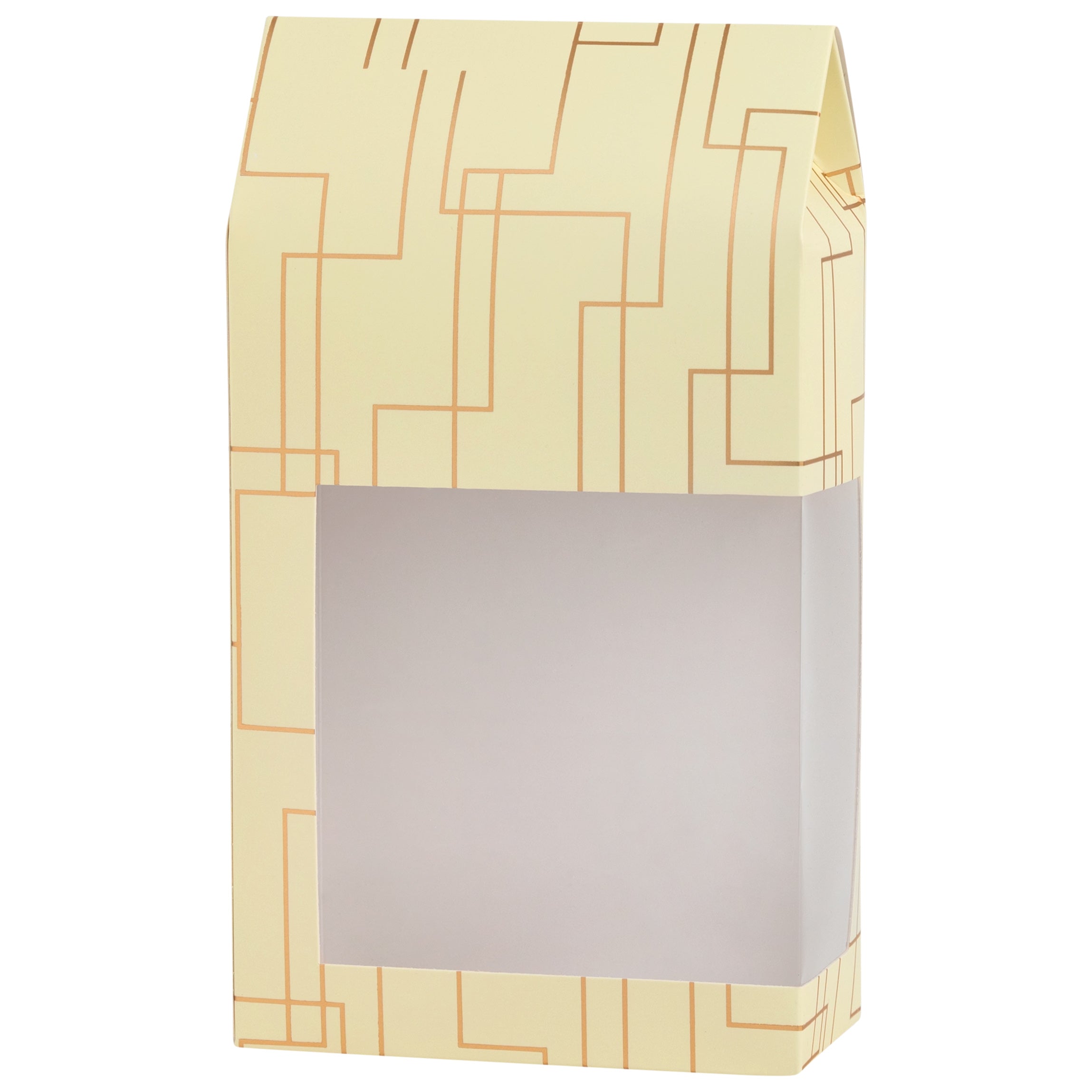 Cream Gift Boxes 8 Pack Tall Paper Boxes With Window 9X5X2.5