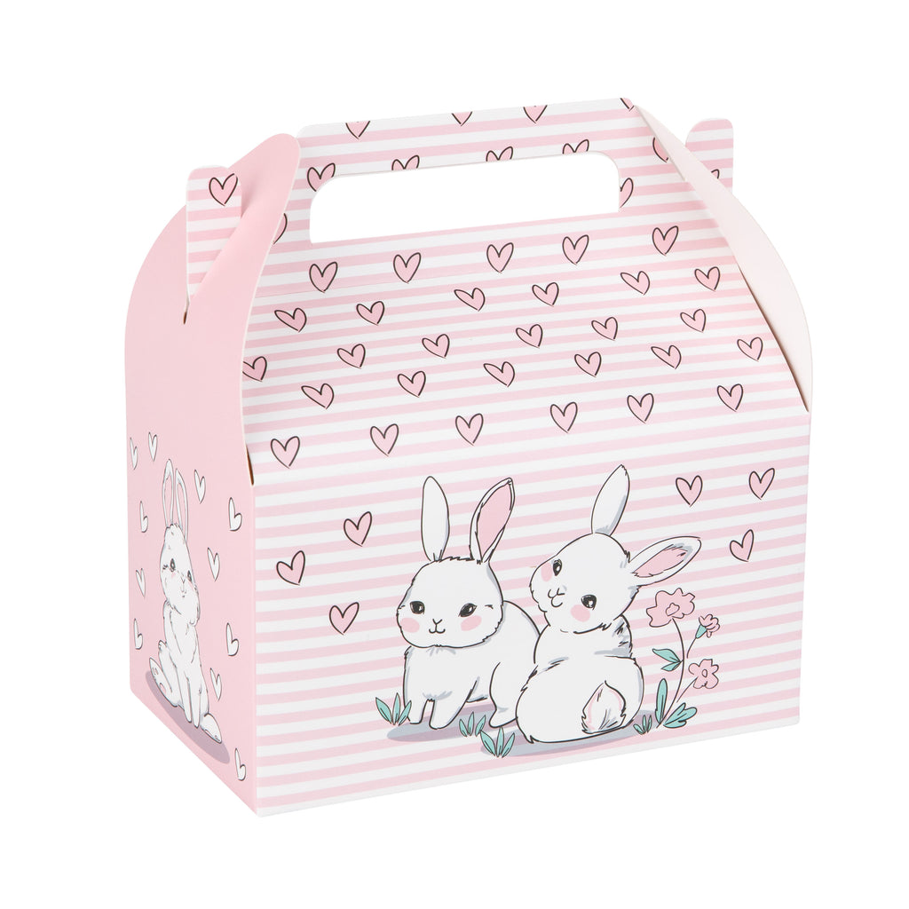 Bunny Paper Treat Box – Birthday, Baby Shower and Holiday Party Décor  6.25x3.75x3.5 Inches  10 Pack