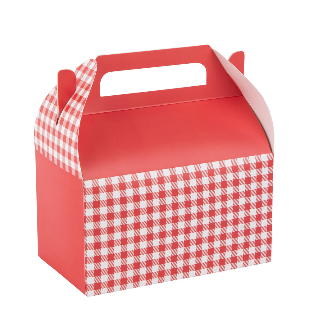 Picnic Paper Treat Box – Birthday, Baby Shower and Holiday Party Décor  6.25x3.75x3.5 Inches  10 Pack