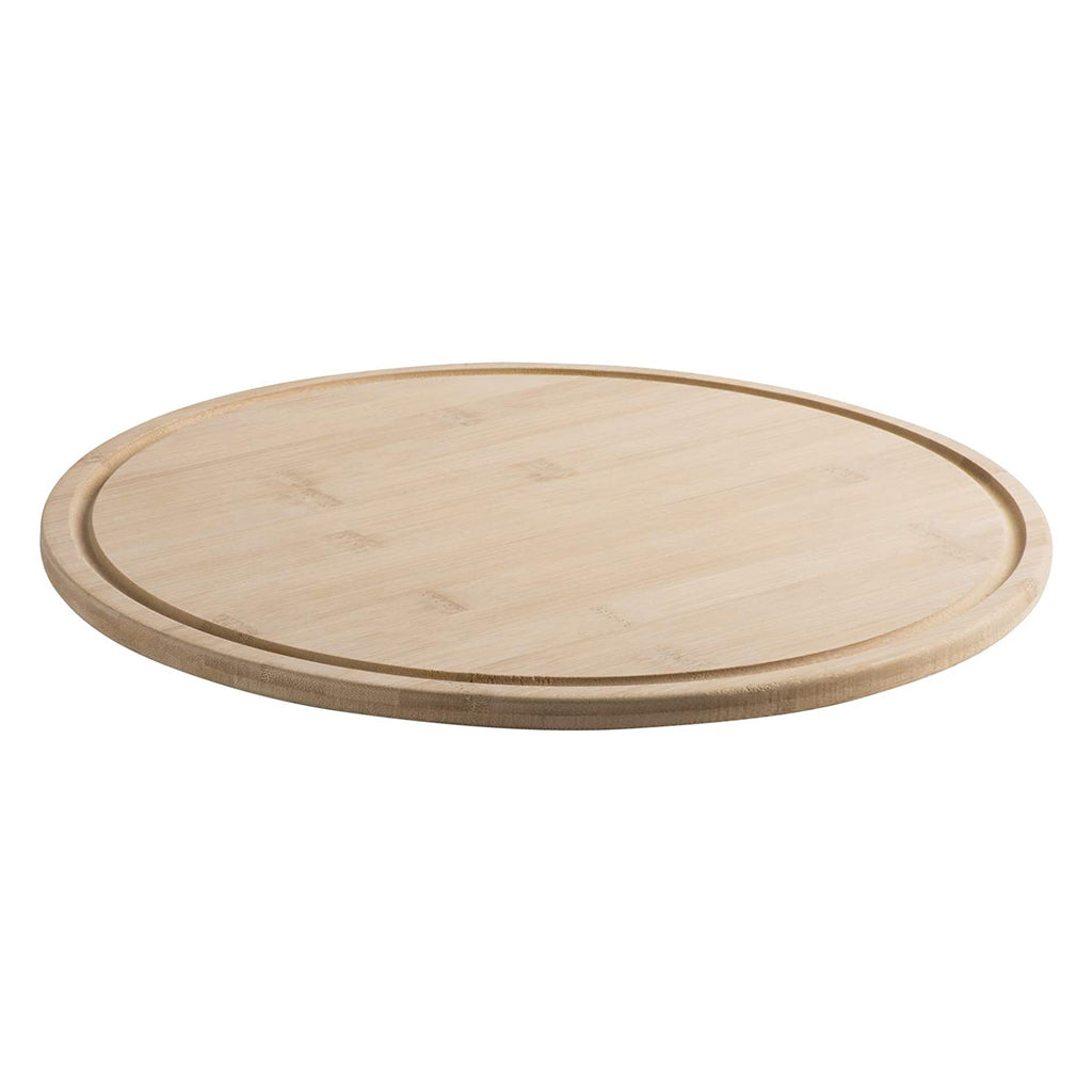 Bamboo Round Kitchen Cutting Board Cheese And Charcuterie Pack of 2 16" X 0.5"