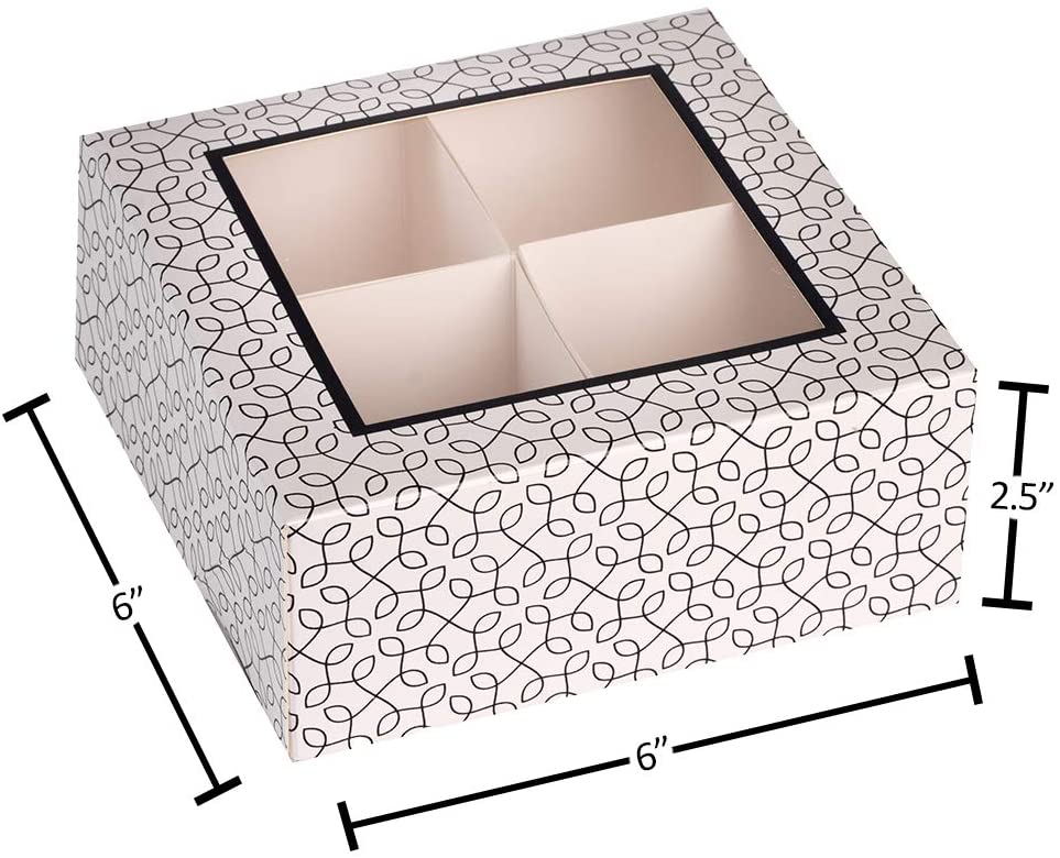 Window Box 6 Pack 6"X6"X2.5" With Four Sections