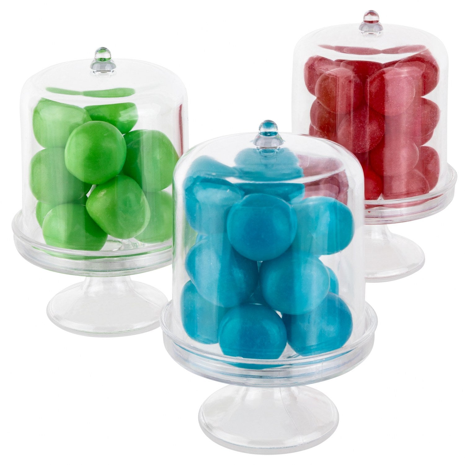 Mini Cake Dish Shaped Acrylic Candy Boxes 8 Pack 2.125"X3.5"