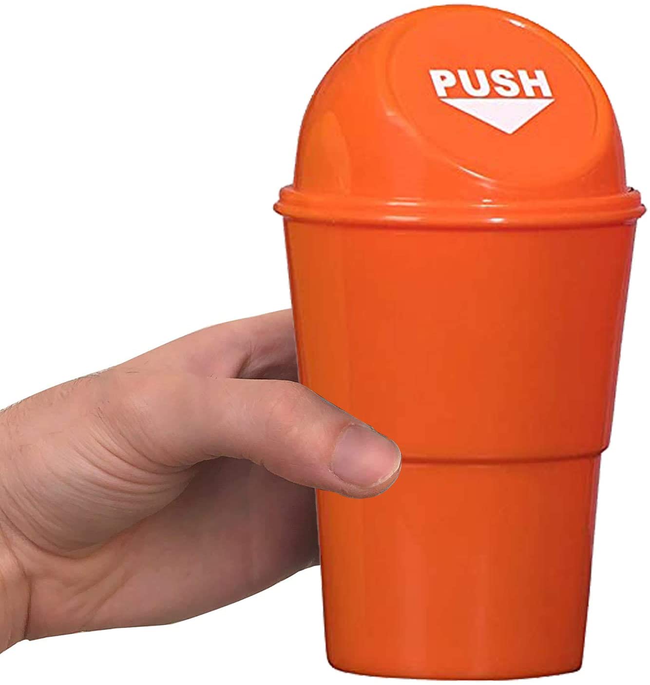 Mini Trash Cans Red Blue Yellow & Orange 3.75" X 6.5"