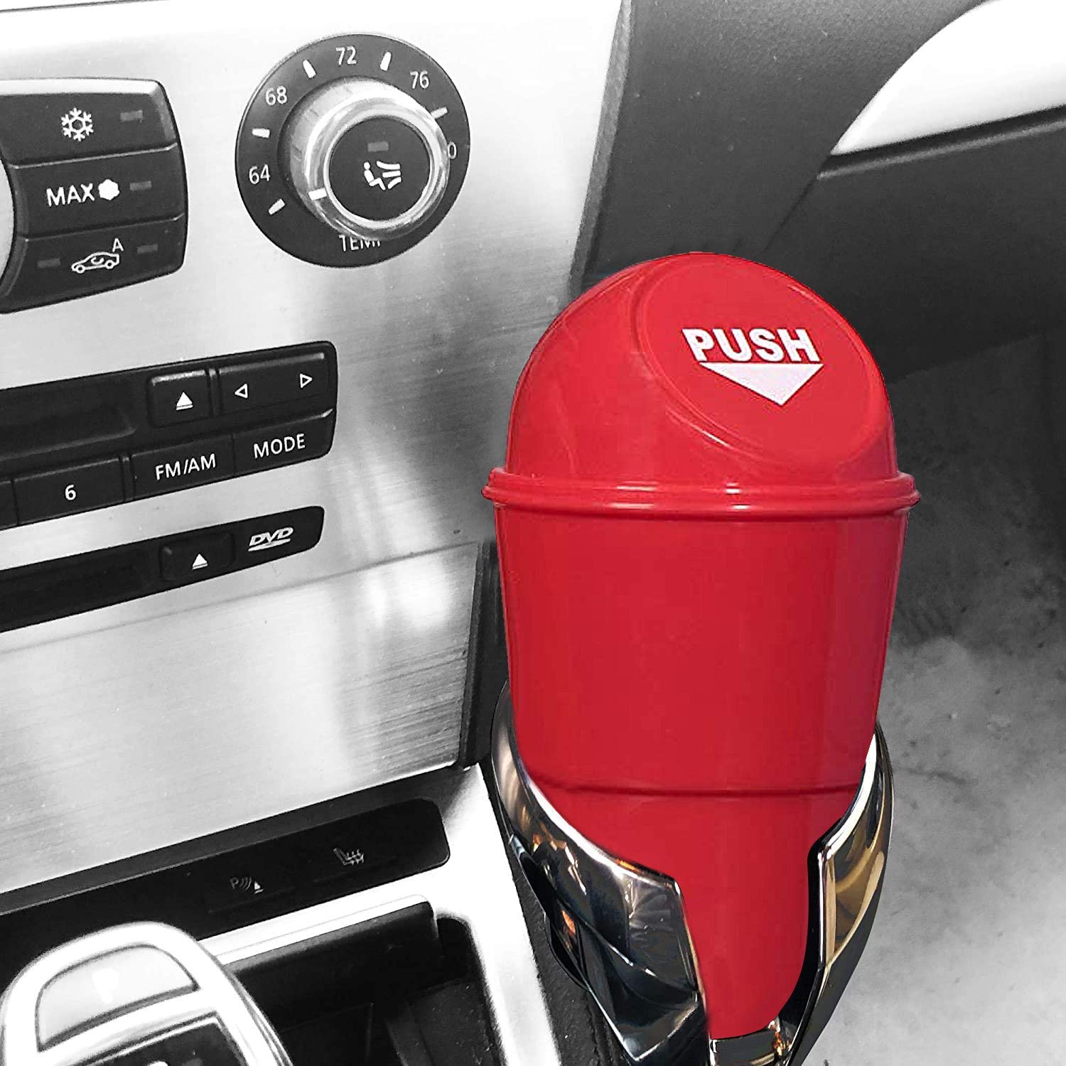 Mini Trash Cans Red Blue Yellow & Orange 3.75" X 6.5"