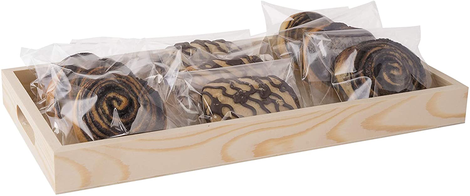 Wooden Nested Serving Trays Five Piece Rectangular