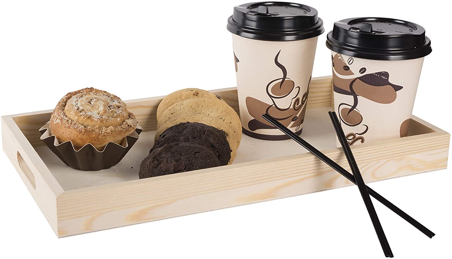 Wooden Nested Serving Trays Five Piece Rectangular